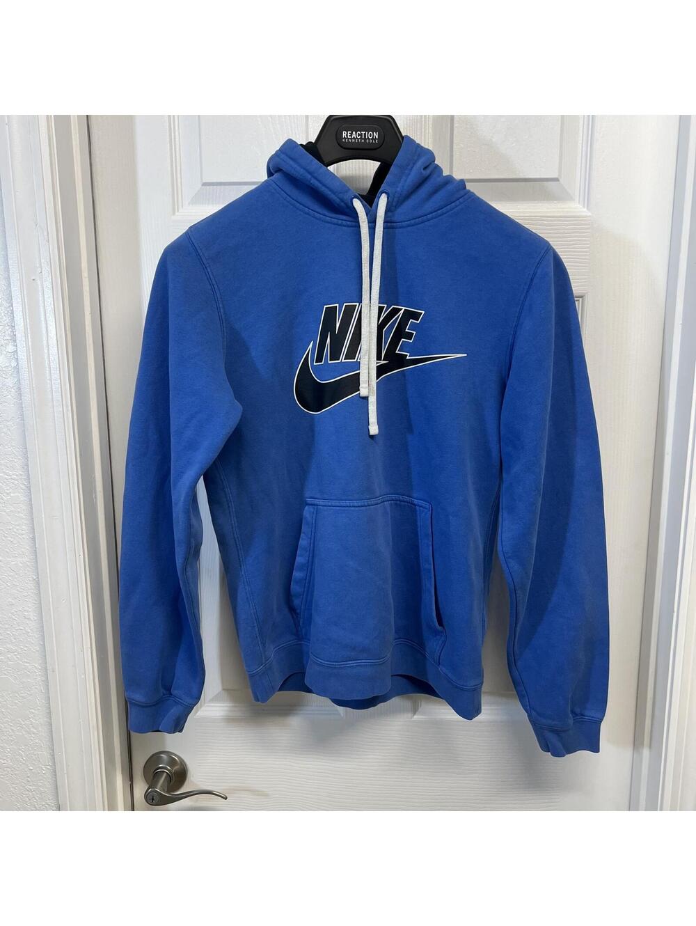 Blue Faded Nike Hoodie Sz. Small Streetwear Casual Swoosh Cotton Blend
